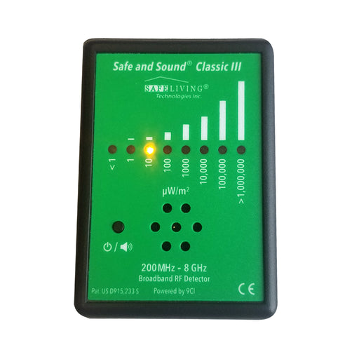 Safe and Sound Classic III showing RF detection LEDs
